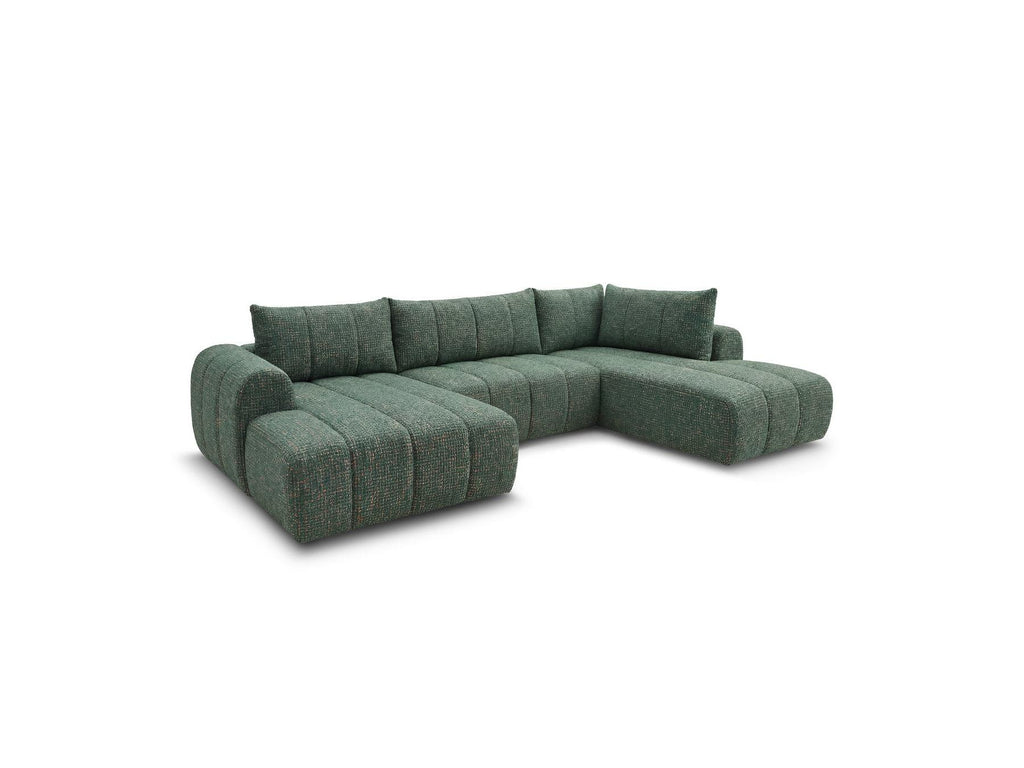 Nesty - Fixed Panoramic Sofa - Textured Fabric - Left-Hand Corner