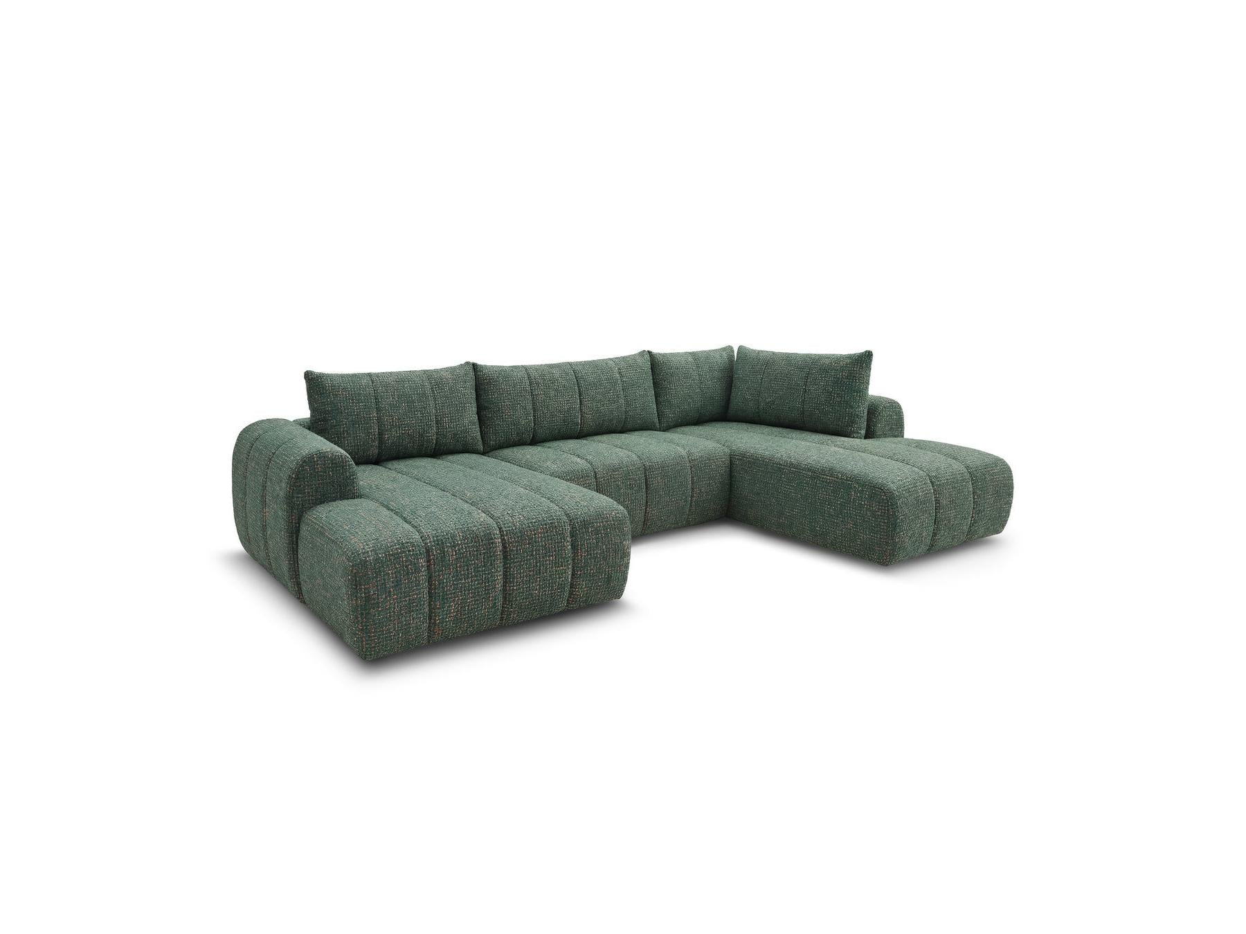 Nesty - Fixed Panoramic Sofa - Textured Fabric - Left-Hand Corner