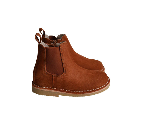 Bottines Souples Fourrees Laine Sasha - Nubuck Cognac - Mixte