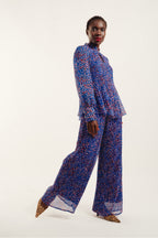 Pantalón Leo Azul Plisado Andreï