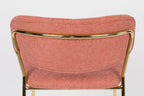 Jolien - Bar & Counter Stool - Fabric - Gold/Pink