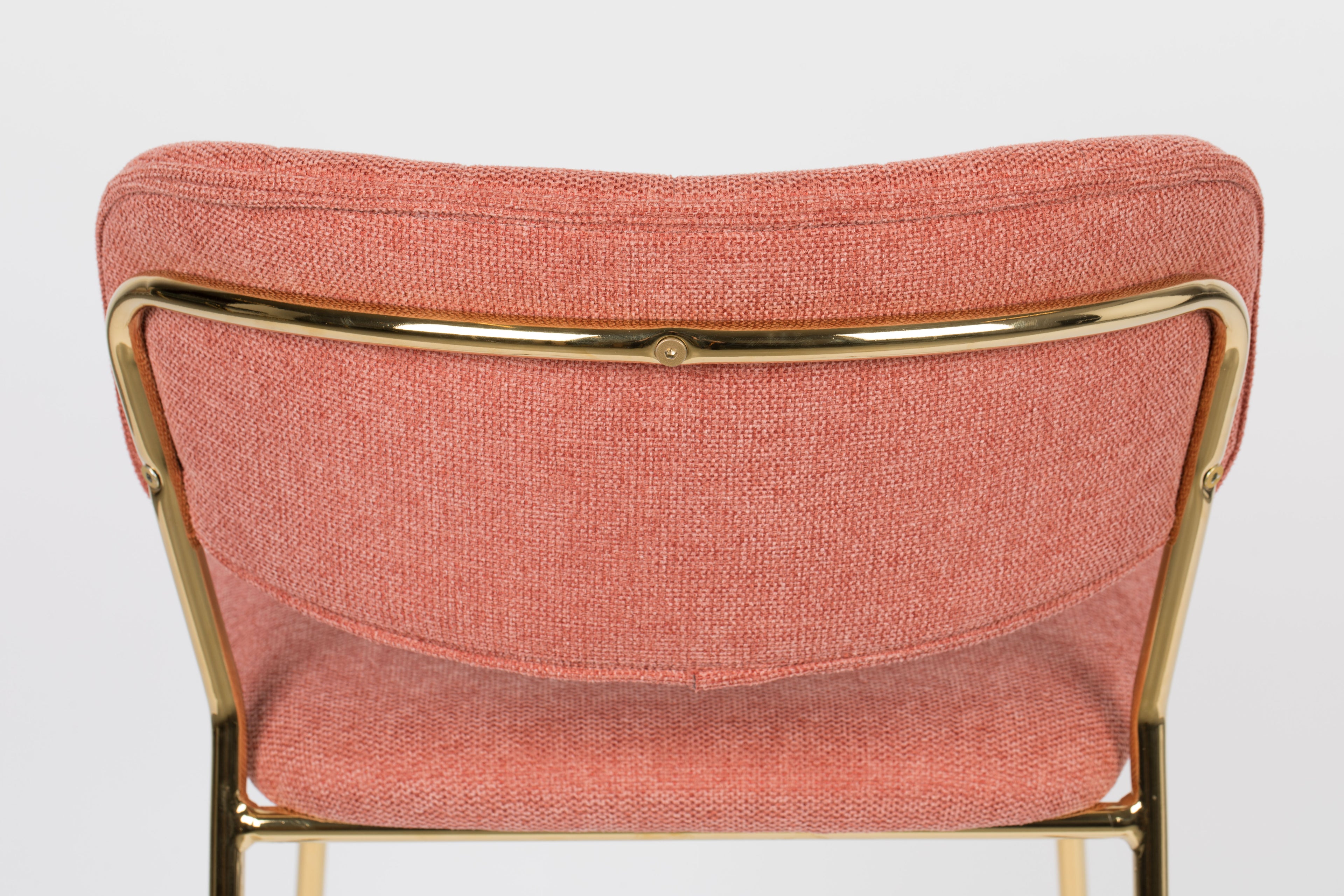 Jolien - Bar & Counter Stool - Fabric - Gold/Pink