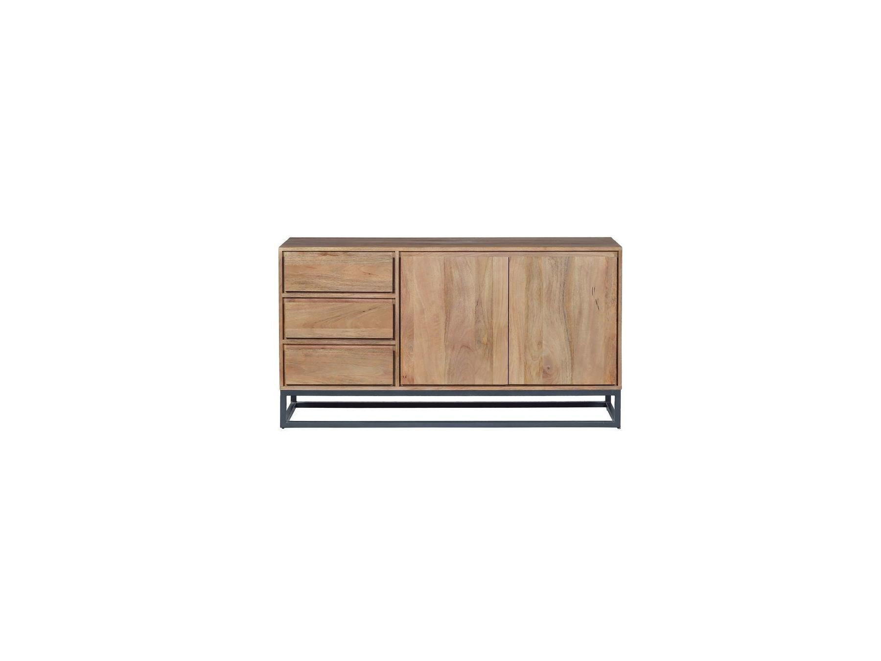 Bergerac - Ensemble Avec Buffet 150 Cm + Meuble Tv 140 Cm + Table Basse Bois Massif De Manguier