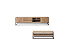 Bergerac - Ensemble Avec Meuble + Table Basse En Bois Massif De Manguier