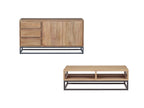 Bergerac - Ensemble Avec Buffet 150 Cm + Table Basse Bois Massif De Manguier