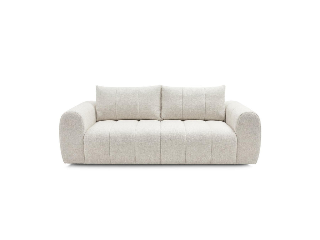 Nesty - Fixed Straight 3-Seater Sofa - Mottled Fabric