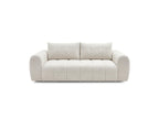 Nesty - Fixed Straight 3-Seater Sofa - Mottled Fabric