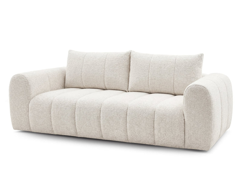 Nesty - Canapé Droit Fixe 3 Places - Tissu Chiné