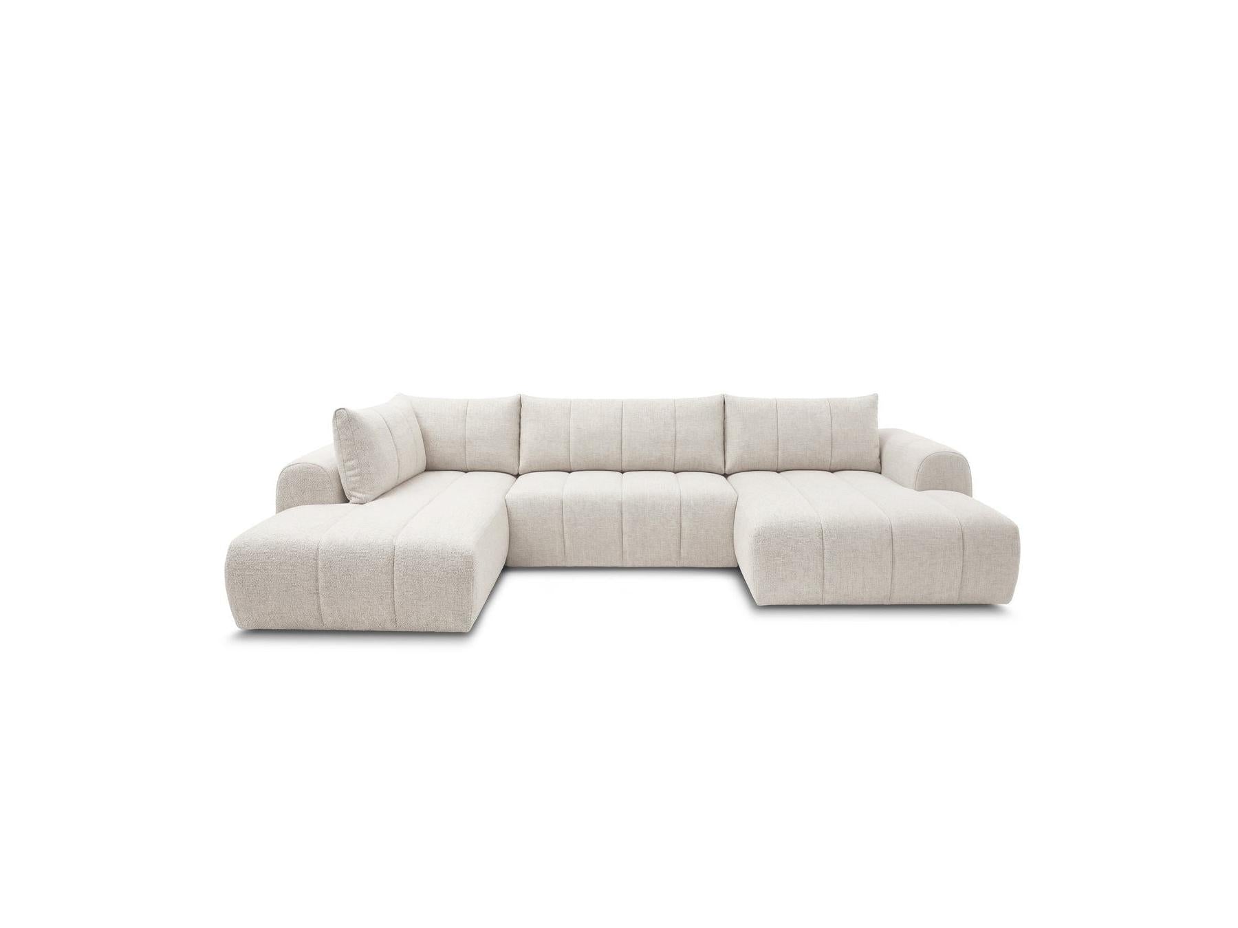 Nesty - Fixed Panoramic Sofa - Textured Fabric - Right-Hand Corner
