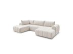 Nesty - Fixed Panoramic Sofa - Textured Fabric - Right-Hand Corner