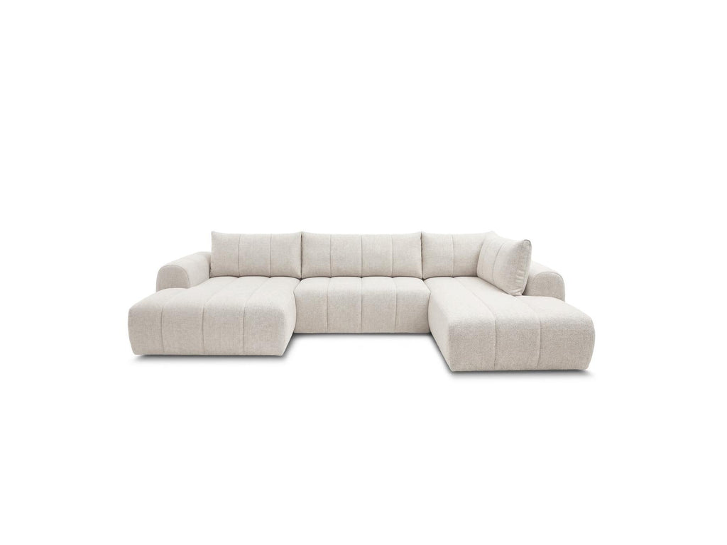 Nesty - Fixed Panoramic Sofa - Textured Fabric - Left-Hand Corner