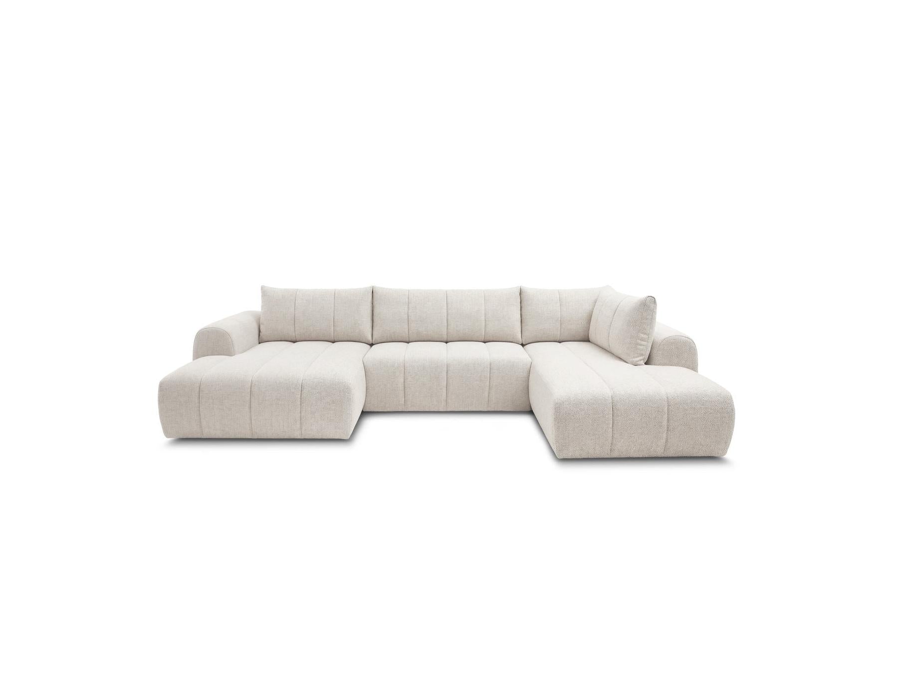 Nesty - Fixed Panoramic Sofa - Textured Fabric - Left-Hand Corner