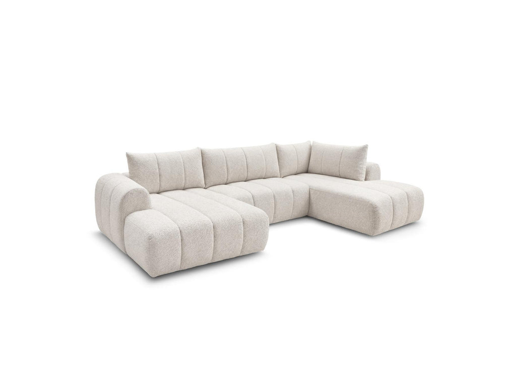 Nesty - Fixed Panoramic Sofa - Textured Fabric - Left-Hand Corner