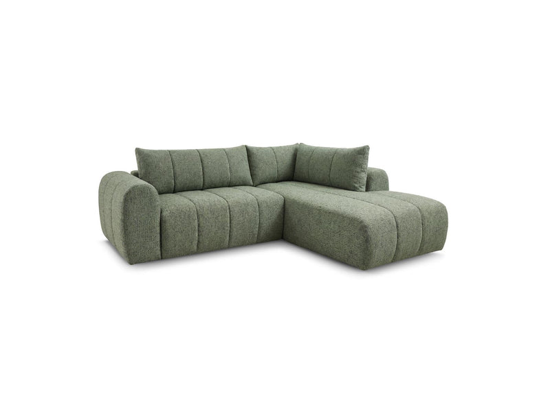 Nesty - Canapé D'Angle L Fixe - Tissu Chiné - Angle Droit