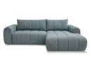 Nesty - Canapé D'Angle Fixe - Tissu Chiné - Angle Droit