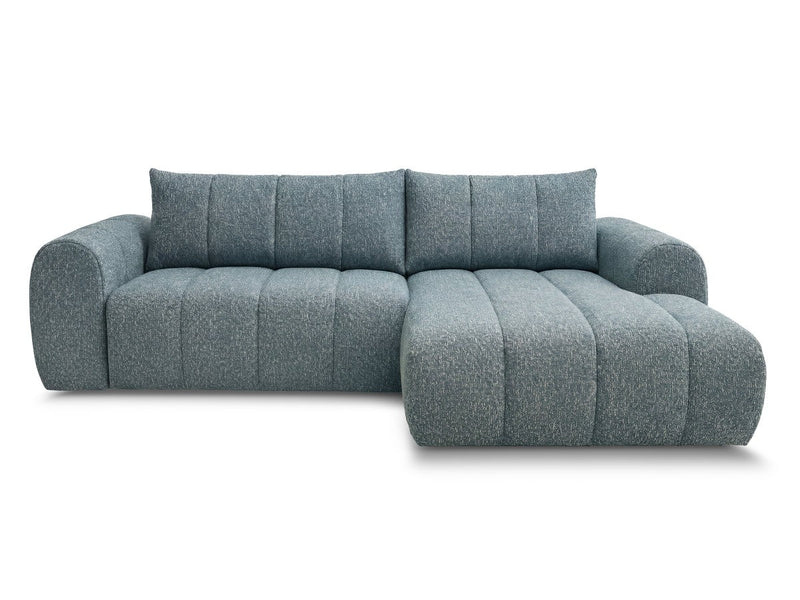 Nesty - Canapé D'Angle Fixe - Tissu Chiné - Angle Droit