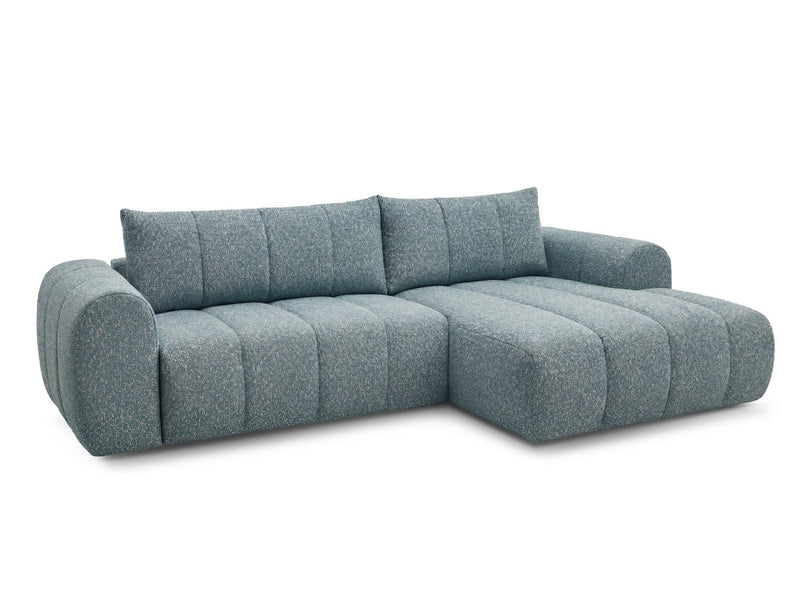 Nesty - Canapé D'Angle Fixe - Tissu Chiné - Angle Droit