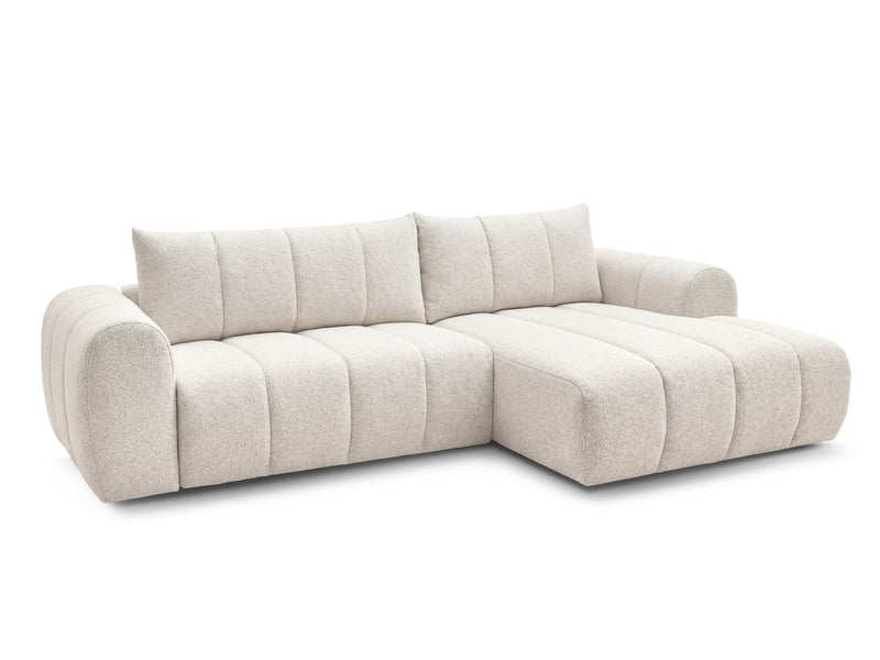 Nesty - Canapé D'Angle Fixe - Tissu Chiné - Angle Droit