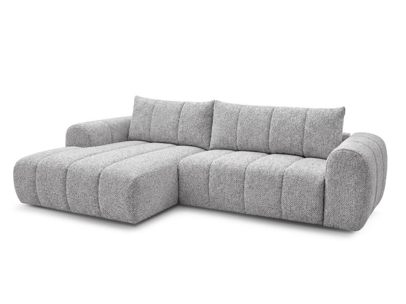 Nesty - Canapé D'Angle Fixe - Tissu Chiné - Angle Gauche