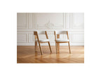 Borely - Set Of 2 Chairs - Solid Oak Veneer And Bouclé Fabric