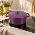 Sauter - Cocotte Rotonda Con Coperchio - Ghisa - Viola