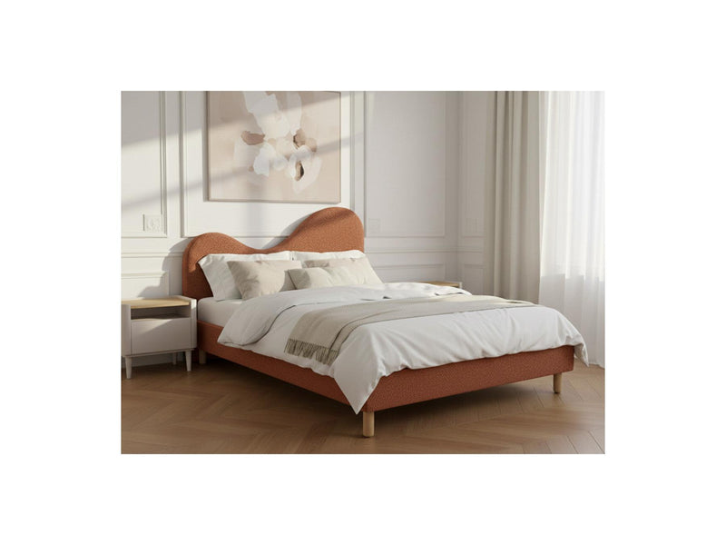 Celina - Cama - Tela Bouclette Con Lamas Macizas