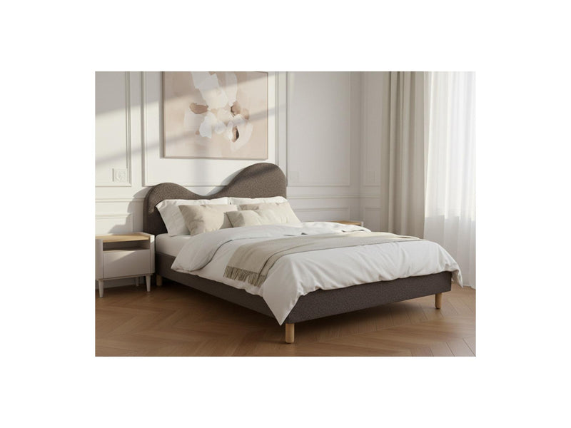 Celina - Cama - Tela Bouclette Con Lamas Macizas