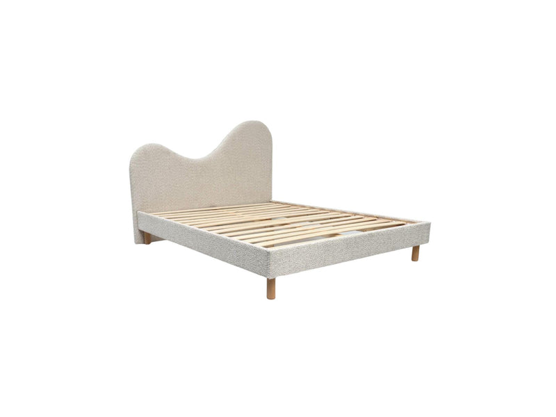 Celina - Cama - Tela Bouclette Con Lamas Macizas