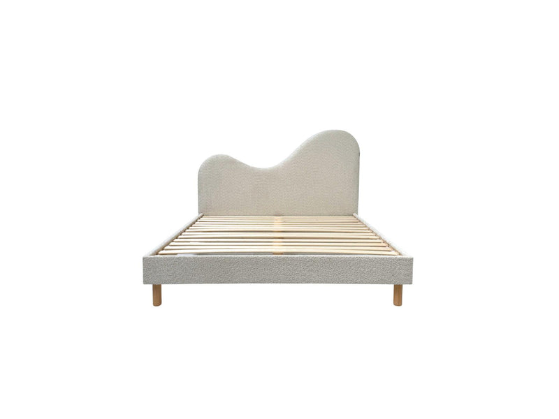 Celina - Cama - Tela Bouclette Con Lamas Macizas