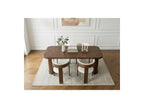 Cassis - Ensemble Avec Console Extensible 43 À 187 Cm + 4 Chaises Borely - Placage Chêne Massif Et Tissu Bouclette