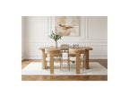 Cassis - Ensemble Avec Console Extensible 43 À 187 Cm + 4 Chaises Borely - Placage Chêne Massif Et Tissu Bouclette