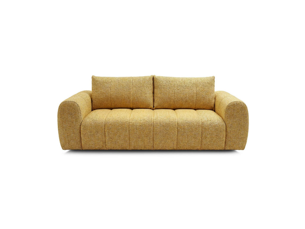Nesty - Fixed Straight 3-Seater Sofa - Mottled Fabric