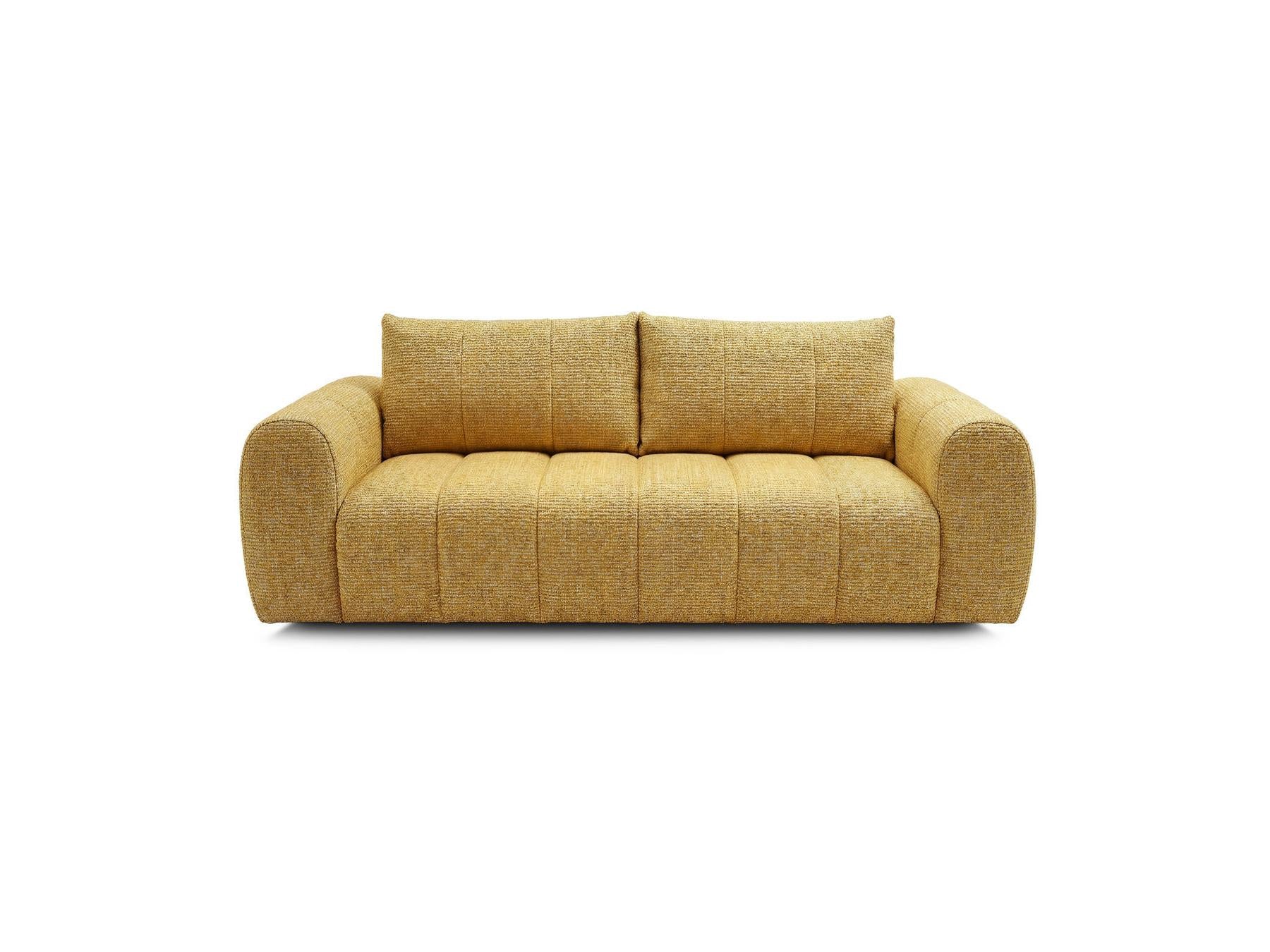 Nesty - Fixed Straight 3-Seater Sofa - Mottled Fabric