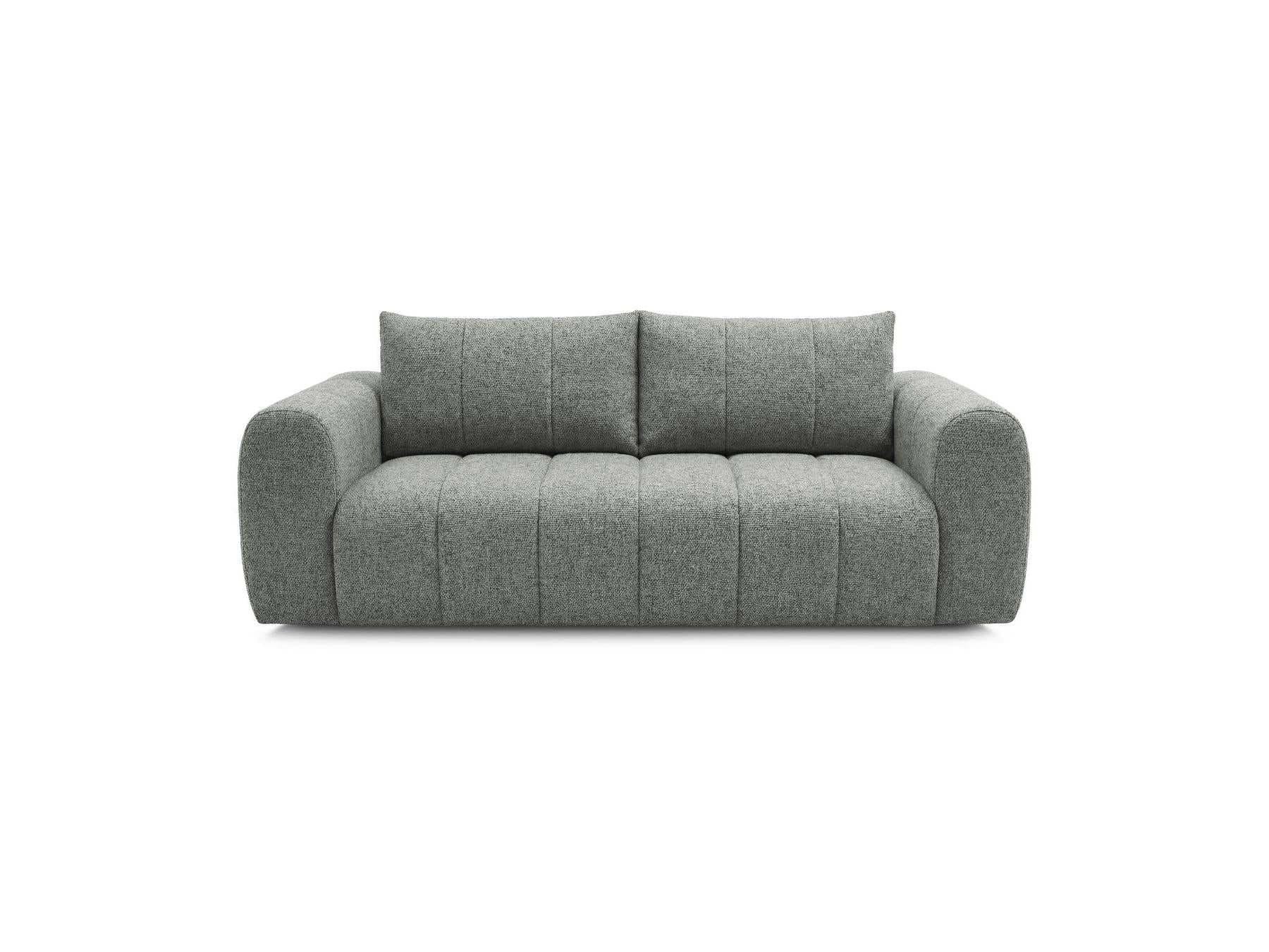 Nesty - Fixed Straight 3-Seater Sofa - Mottled Fabric
