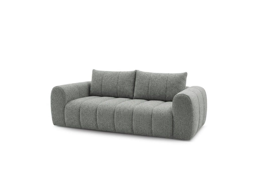 Nesty - Fixed Straight 3-Seater Sofa - Mottled Fabric