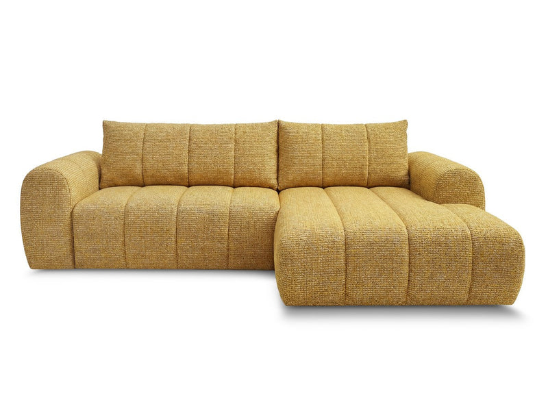 Nesty - Canapé D'Angle Fixe - Tissu Chiné - Angle Droit