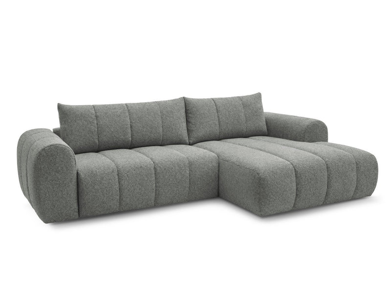 Nesty - Canapé D'Angle Fixe - Tissu Chiné - Angle Droit