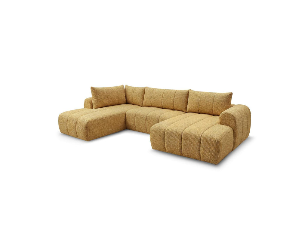Nesty - Fixed Panoramic Sofa - Textured Fabric - Right-Hand Corner