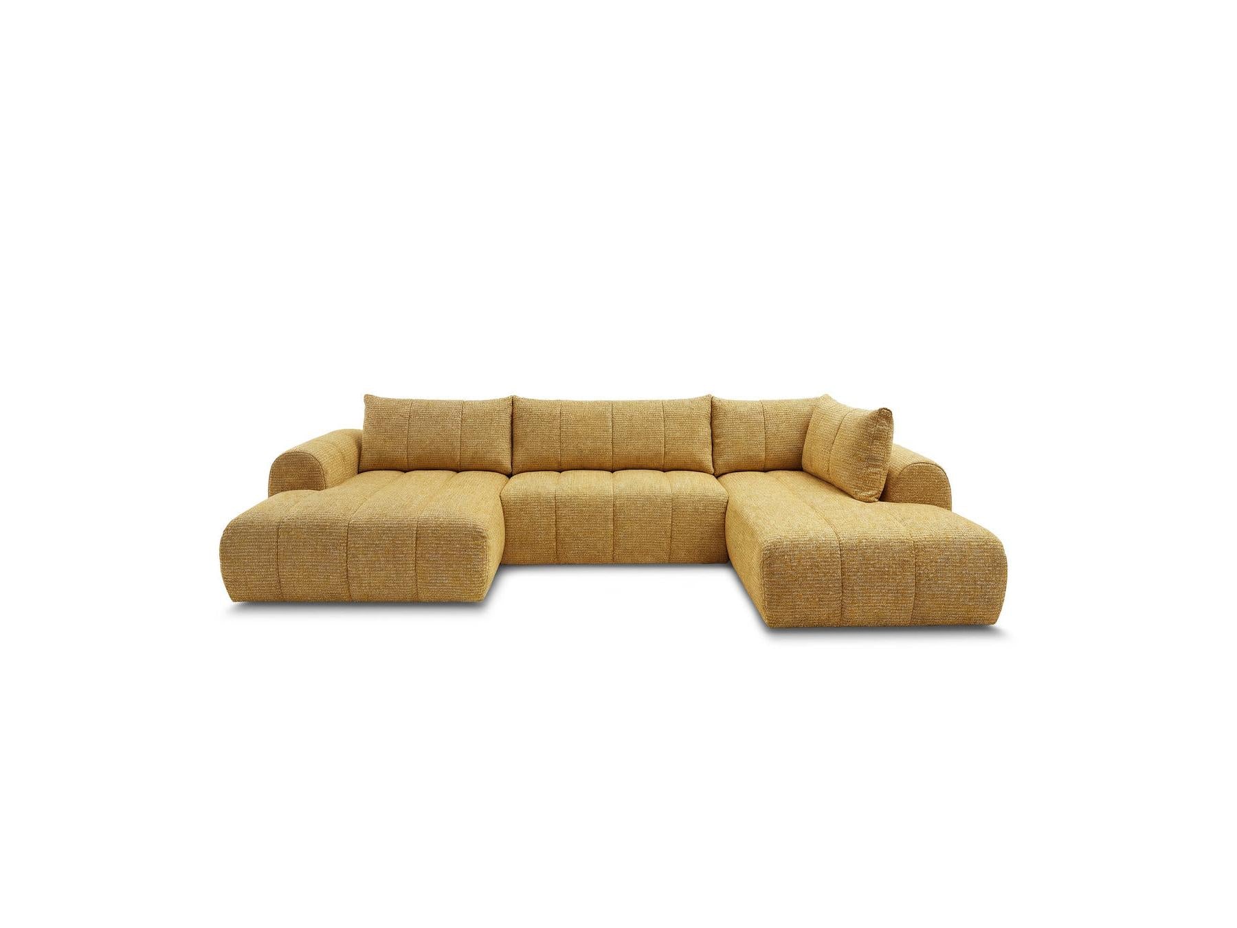 Nesty - Fixed Panoramic Sofa - Textured Fabric - Left-Hand Corner