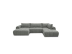 Nesty - Fixed Panoramic Sofa - Textured Fabric - Left-Hand Corner