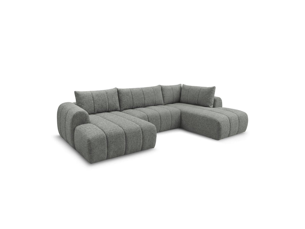 Nesty - Fixed Panoramic Sofa - Textured Fabric - Left-Hand Corner