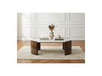 Torvi - Torvi Oval Coffee Table Marble Top And Solid Mango Wood Legs