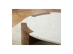 Torvi - Torvi Oval Coffee Table Marble Top And Solid Mango Wood Legs
