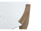 Torvi - Torvi Square Coffee Table with Marble Top and Solid Acacia Wood Legs