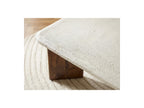 Arya - Table Basse Rectangulaire 120 Cm Effet Travertin Et Pieds Bois Massif De Manguier