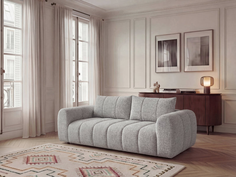 Nesty - Canapé Droit Fixe 3 Places - Tissu Chiné
