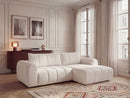Nesty - Canapé D'Angle Fixe - Tissu Chiné - Angle Droit