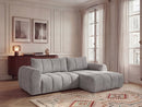 Nesty - Canapé D'Angle Fixe - Tissu Chiné - Angle Droit