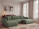 Nesty - Canapé Panoramique Fixe - Tissu Chiné - Angle Droit