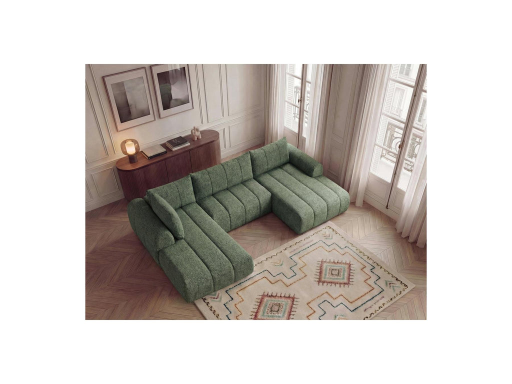 Nesty - Fixed Panoramic Sofa - Textured Fabric - Right-Hand Corner